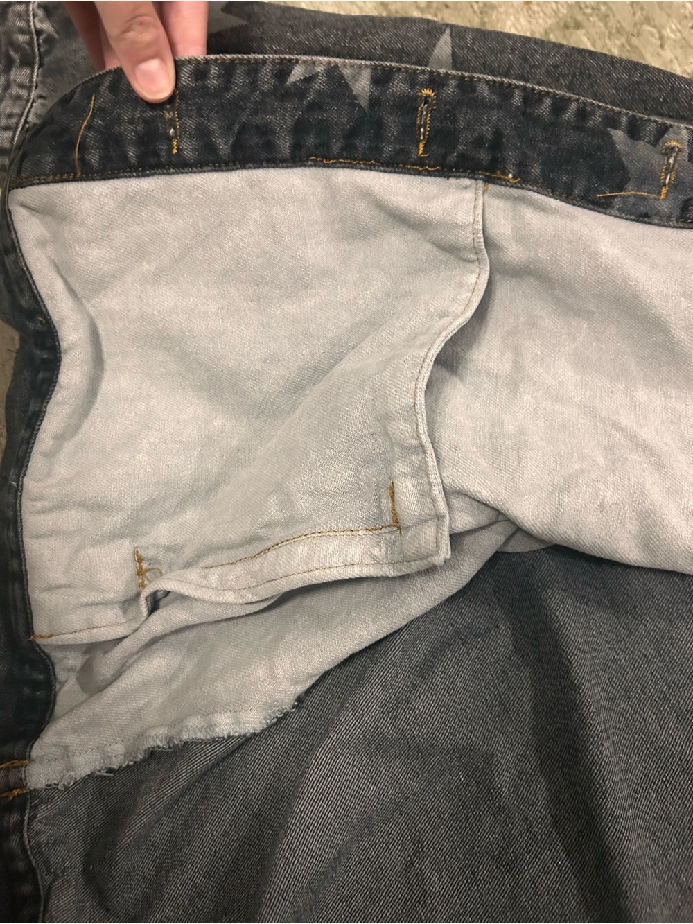 Black Star & Leopard Print Jean Jacket - Picture 4 of 5